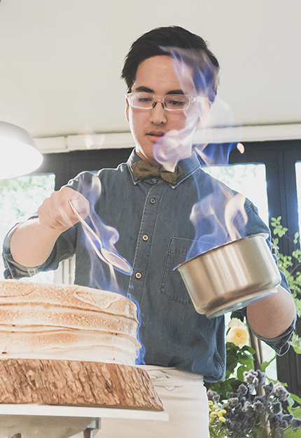 Chef dressing his dish